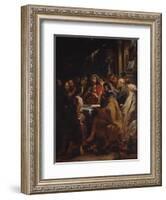 The Cenacle, Jesus and Apostles at the Table of the Last Supper, 1630-32-Peter Paul Rubens-Framed Art Print