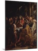 The Cenacle, Jesus and Apostles at the Table of the Last Supper, 1630-32-Peter Paul Rubens-Mounted Art Print