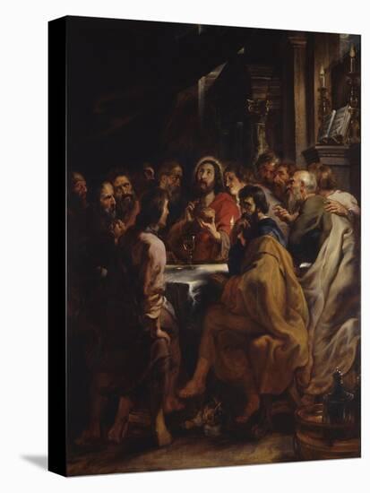 The Cenacle, Jesus and Apostles at the Table of the Last Supper, 1630-32-Peter Paul Rubens-Stretched Canvas