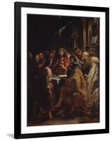 The Cenacle, Jesus and Apostles at the Table of the Last Supper, 1630-32-Peter Paul Rubens-Framed Art Print