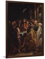 The Cenacle, Jesus and Apostles at the Table of the Last Supper, 1630-32-Peter Paul Rubens-Framed Art Print