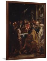 The Cenacle, Jesus and Apostles at the Table of the Last Supper, 1630-32-Peter Paul Rubens-Framed Art Print