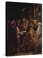 The Cenacle, Jesus and Apostles at the Table of the Last Supper, 1630-32-Peter Paul Rubens-Stretched Canvas