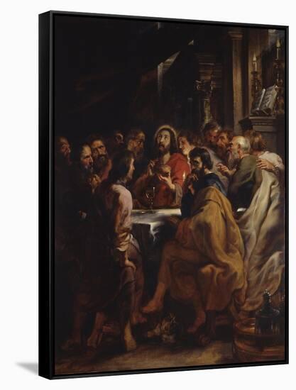 The Cenacle, Jesus and Apostles at the Table of the Last Supper, 1630-32-Peter Paul Rubens-Framed Stretched Canvas