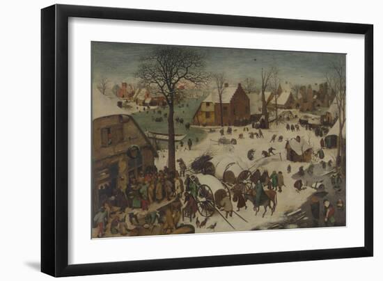 The Census at Bethlehem (The Numbering at Bethlehe), 1566-Pieter Bruegel the Elder-Framed Giclee Print