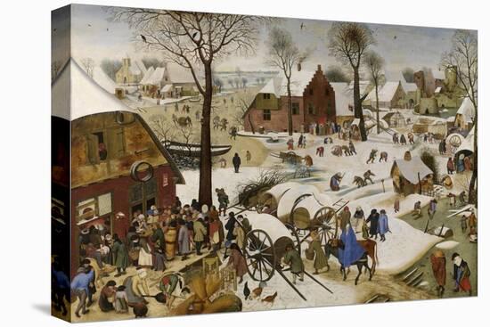 The Census at Bethlehem (The Numbering at Bethlehe), First Third of 17th C-Pieter Brueghel the Younger-Stretched Canvas