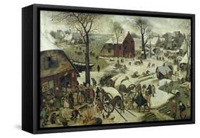 The Census at Bethlehem-Pieter Bruegel the Elder-Framed Stretched Canvas