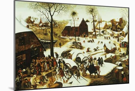 The Census at Bethlehem-Pieter Bruegel the Elder-Mounted Giclee Print