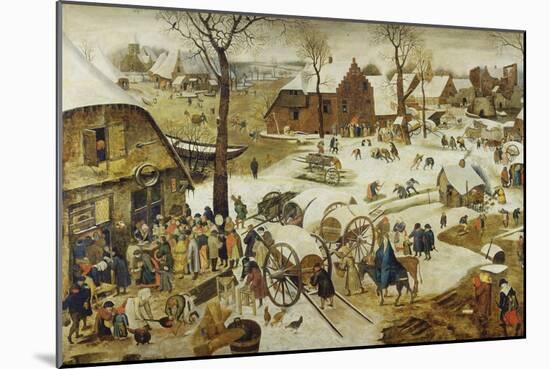 The Census at Bethlehem-Pieter Bruegel the Elder-Mounted Giclee Print