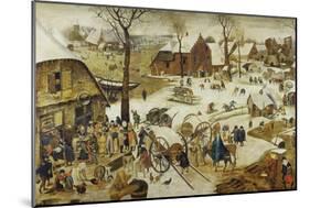 The Census at Bethlehem-Pieter Bruegel the Elder-Mounted Giclee Print