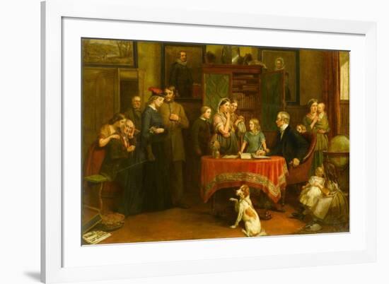 The Census of April the 8Th, 1861 (Oil on Canvas)-Charles Landseer-Framed Giclee Print