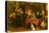 The Census of April the 8Th, 1861 (Oil on Canvas)-Charles Landseer-Stretched Canvas