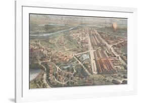 The Centennial - Balloon View of the Grounds, Harper's Weekly, C.1876-null-Framed Giclee Print