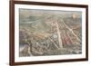 The Centennial - Balloon View of the Grounds, Harper's Weekly, C.1876-null-Framed Giclee Print