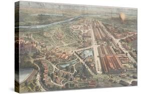 The Centennial - Balloon View of the Grounds, Harper's Weekly, C.1876-null-Stretched Canvas