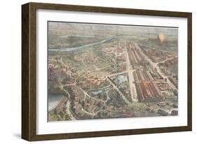 The Centennial - Balloon View of the Grounds, Harper's Weekly, C.1876-null-Framed Giclee Print