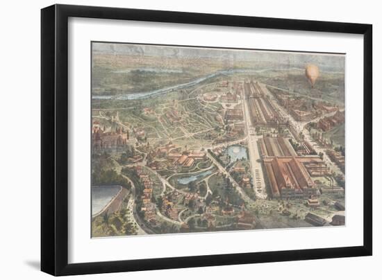 The Centennial - Balloon View of the Grounds, Harper's Weekly, C.1876-null-Framed Giclee Print