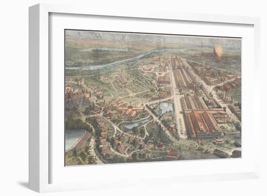 The Centennial - Balloon View of the Grounds, Harper's Weekly, C.1876-null-Framed Giclee Print