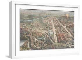 The Centennial - Balloon View of the Grounds, Harper's Weekly, C.1876-null-Framed Giclee Print