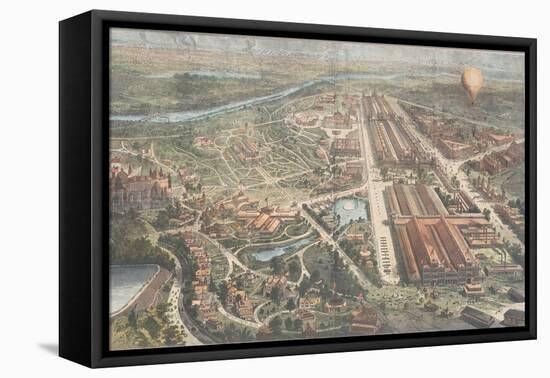 The Centennial - Balloon View of the Grounds, Harper's Weekly, C.1876-null-Framed Stretched Canvas