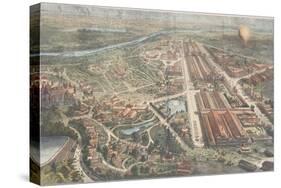 The Centennial - Balloon View of the Grounds, Harper's Weekly, C.1876-null-Stretched Canvas