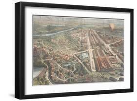The Centennial - Balloon View of the Grounds, Harper's Weekly, C.1876-null-Framed Premium Giclee Print