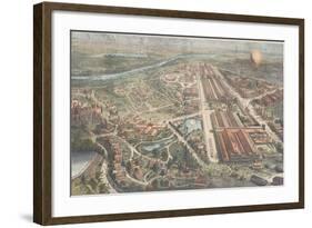 The Centennial - Balloon View of the Grounds, Harper's Weekly, C.1876-null-Framed Giclee Print