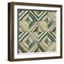 The Center I Abstract Turquoise-Cheryl Warrick-Framed Art Print