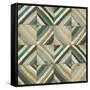 The Center I Abstract Turquoise-Cheryl Warrick-Framed Stretched Canvas