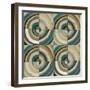 The Center II Abstract Turquoise-Cheryl Warrick-Framed Art Print