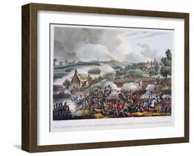 The Centre of the British Army in Action at the Battle of Waterloo, June 18th 1815-William Heath-Framed Giclee Print