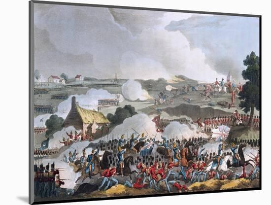 The Centre of the British Army in Action at the Battle of Waterloo-William Heath-Mounted Giclee Print