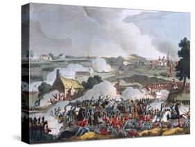 The Centre of the British Army in Action at the Battle of Waterloo-William Heath-Stretched Canvas