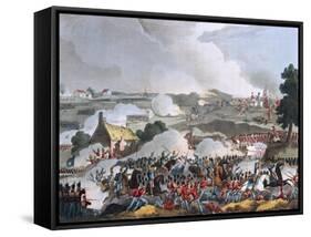 The Centre of the British Army in Action at the Battle of Waterloo-William Heath-Framed Stretched Canvas