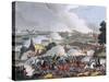 The Centre of the British Army in Action at the Battle of Waterloo-William Heath-Stretched Canvas