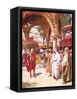 The Centurion Beseeching Jesus on Behalf of His Servant-William Brassey Hole-Framed Stretched Canvas