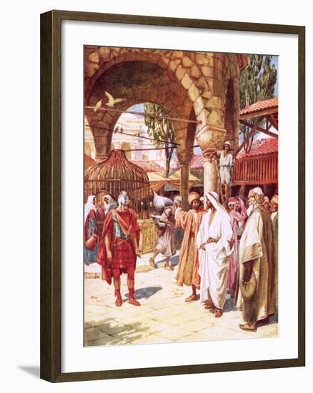 The Centurion Beseeching Jesus on Behalf of His Servant-William Brassey Hole-Framed Giclee Print