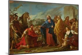 The Centurion Kneeling at the Feet of Christ Or, Jesus Healing the Son of an Officer, 1752-Joseph-marie, The Elder Vien-Mounted Giclee Print