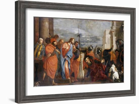 The Centurion of Capernaum, C.1570-Paolo Veronese-Framed Giclee Print