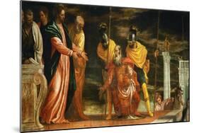 The Centurion of Capernaum Who Begs Jesus to Heal His Paralyzed Servant-Paolo Veronese-Mounted Giclee Print