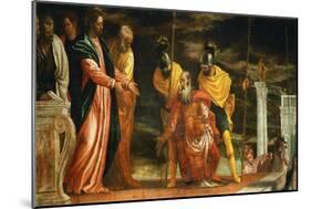 The Centurion of Capernaum Who Begs Jesus to Heal His Paralyzed Servant-Paolo Veronese-Mounted Giclee Print