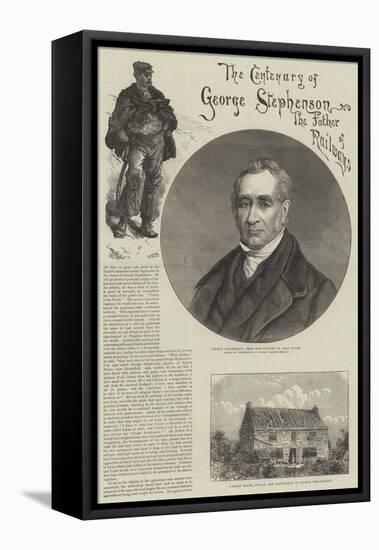 The Century of George Stephenson, the Father of the Railways-null-Framed Stretched Canvas