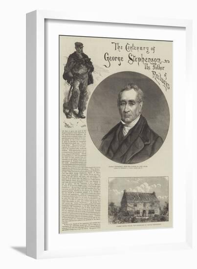 The Century of George Stephenson, the Father of the Railways-null-Framed Giclee Print