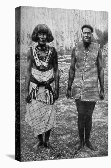 The Ceremonial Costume of War and Everyday Waist-Cloth, Gilbert Islands, 1922-Thomas McMahon-Stretched Canvas