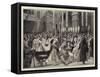 The Ceremony at the Stone of Unction, Anointing the Effigy of Our Lord-Frederic De Haenen-Framed Stretched Canvas
