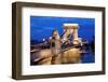 The Chain Bridge is One of the Landmarks of Budapest in Hungary-ginasanders-Framed Photographic Print