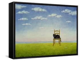 The Chair Cat-Ditz-Framed Stretched Canvas