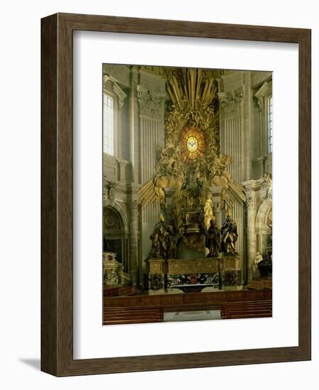 The Chair of St. Peter, 1665-Giovanni Lorenzo Bernini-Framed Giclee Print