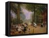 The Chalet of the Bicycle at Bois De Boulogne-Jean Béraud-Framed Stretched Canvas