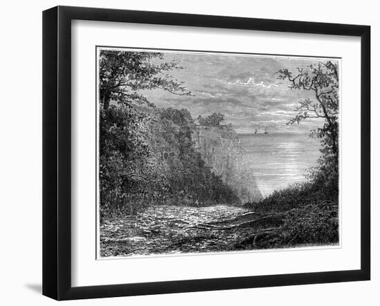 The Chalk Cliffs at the Königsstuhl, Rügen, Germany, 19th Century-Francois Stroobant-Framed Giclee Print